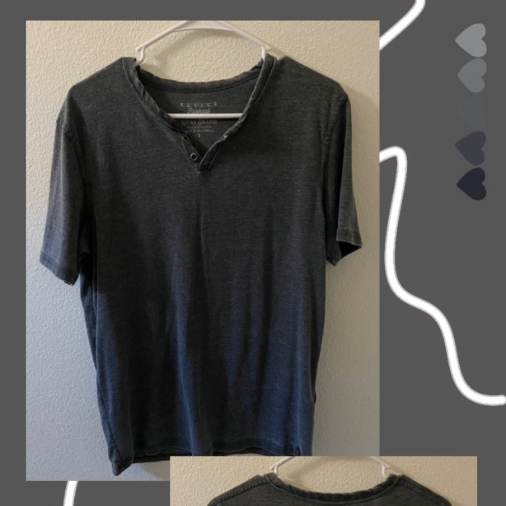 Lucky Brand Grey Vneck Shirt
